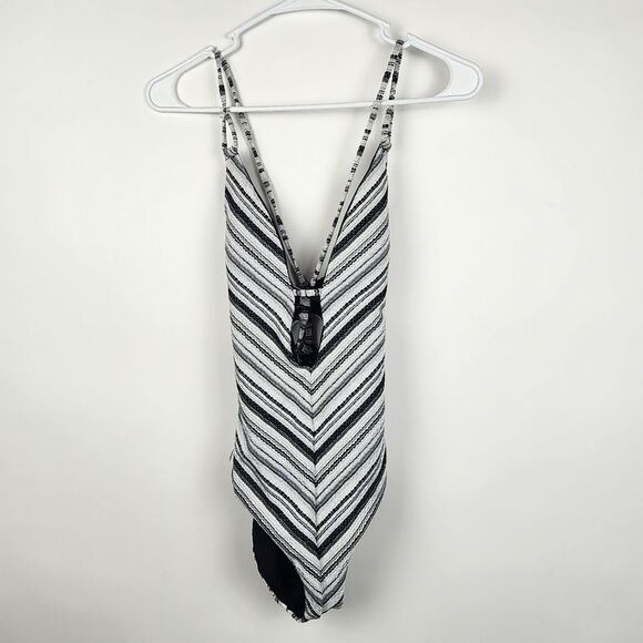 BECCA WOMENS SMALL Symphony Liz Plunge One Piece SWIMSUIT STRAPPY REBECCA VIRTUE - Picture 3 of 9